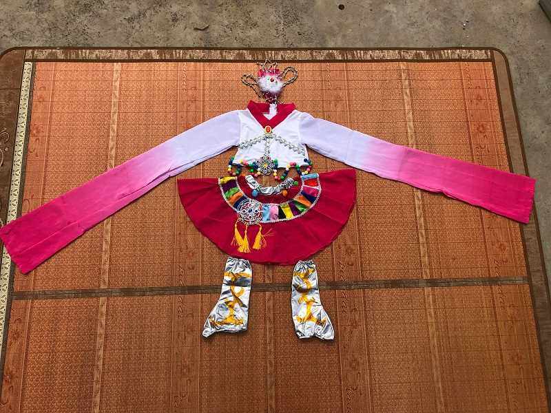 正品第八届小荷风采隆达梅朵儿童演出服古典藏族舞蹈服水袖民族表