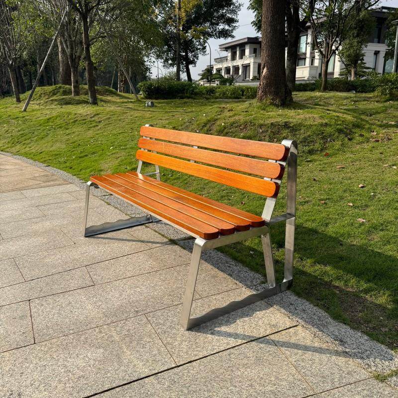 公园椅户外椅椅休闲广场靠背椅565656不锈防钢排室外椅子腐木长景