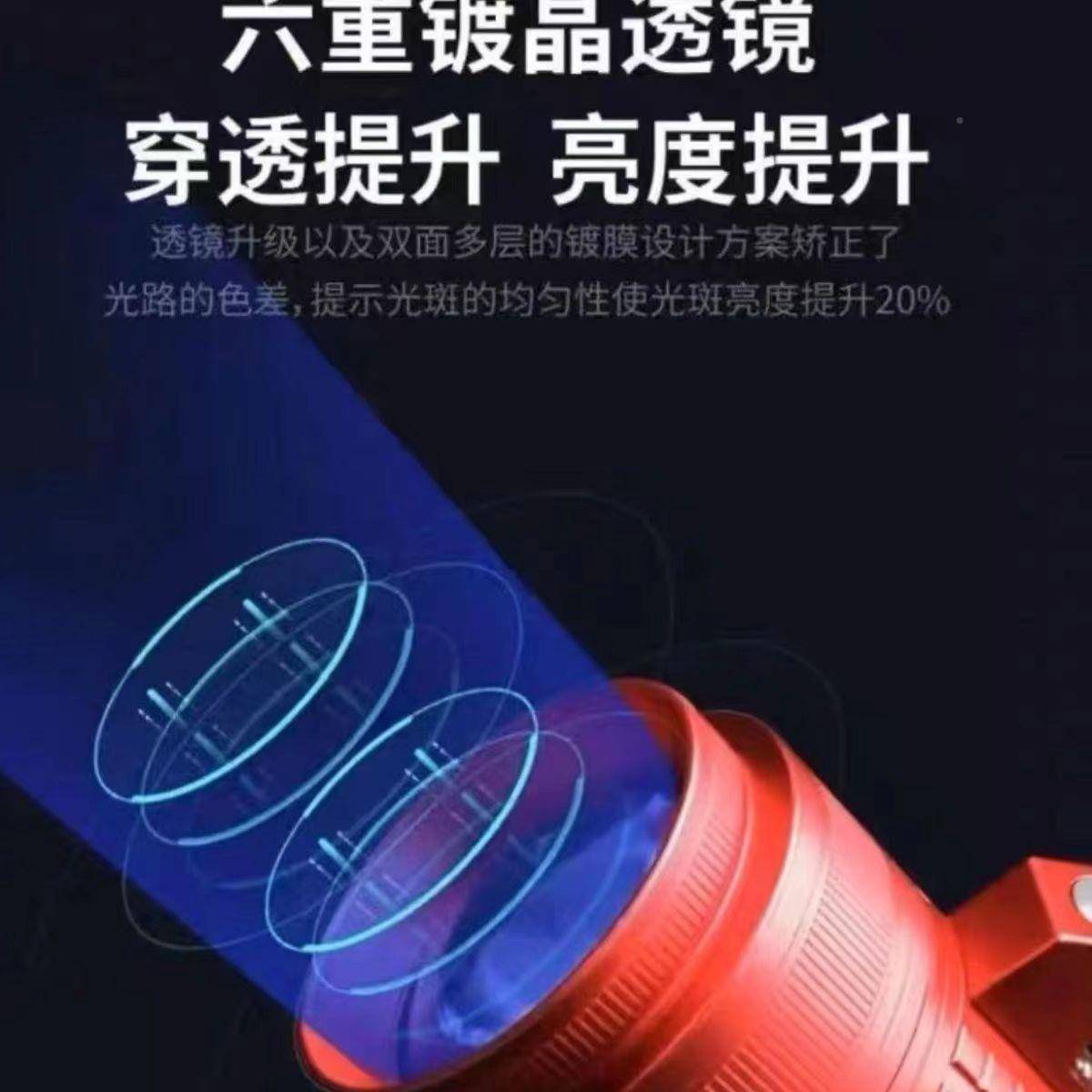-新款H990 PLUSS铝合金钓鱼灯夜钓H990S PL灯功率大氙气暖光蓝光