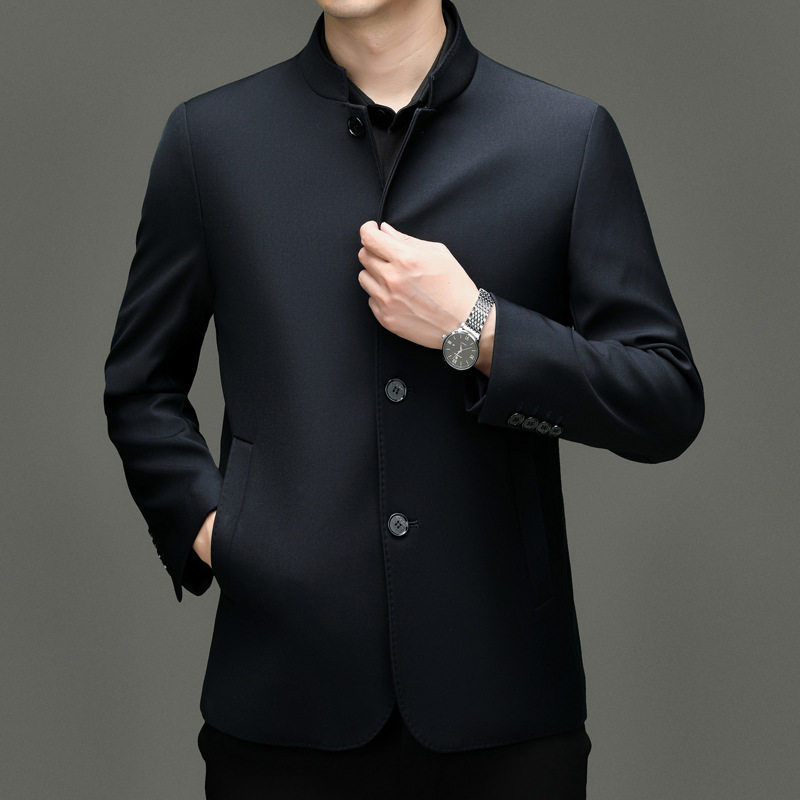 恒源祥男士立领单排扣夹克春秋商务休闲挺括有型简约时尚中青年外,男装,中山装,淘宝优惠券,粉丝福利购,淘宝优惠卷