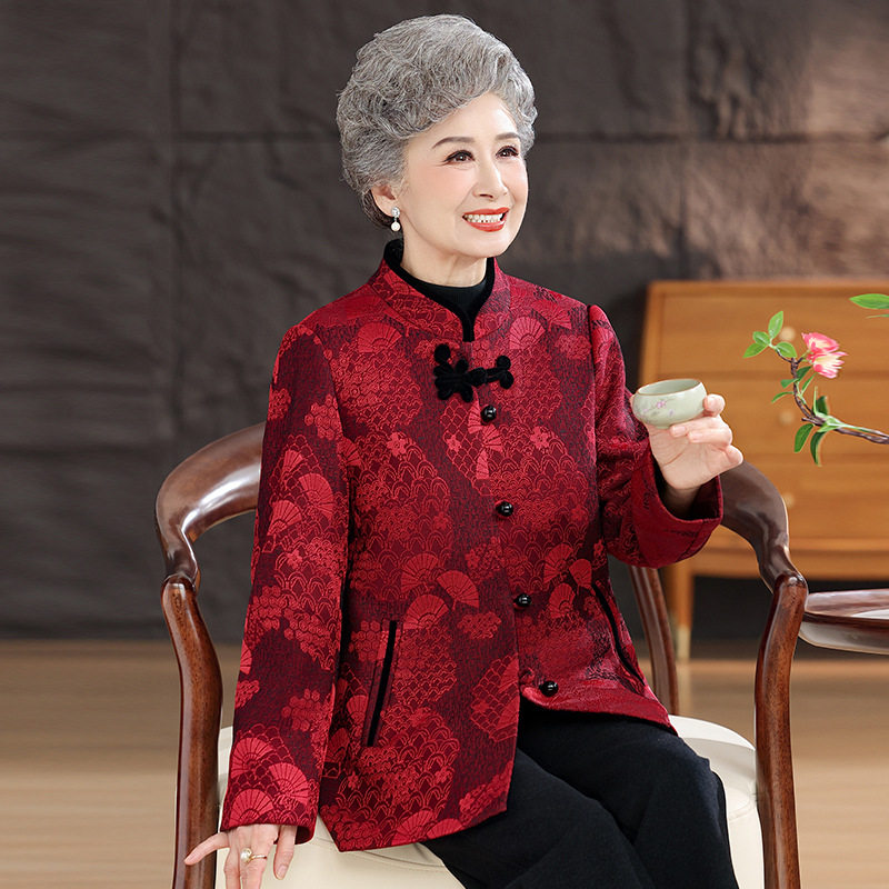 恒源祥奶奶秋冬棉袄唐装外套老年人妈妈秋冬加厚呢子国风70岁80婆,男装,唐装,淘宝优惠券,粉丝福利购,淘宝优惠卷