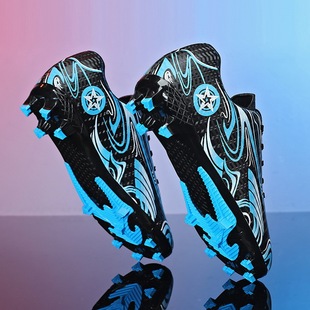 韩国潮鞋跨境新款防滑长钉儿童足球鞋男碎钉运动训练球鞋低帮青少