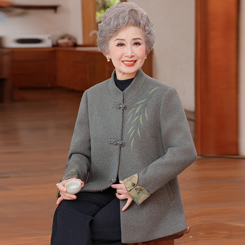 恒源祥中老年妈妈秋冬季国风新中式毛呢外套女老人奶奶太太秋装呢,男装,唐装,淘宝优惠券,粉丝福利购,淘宝优惠卷