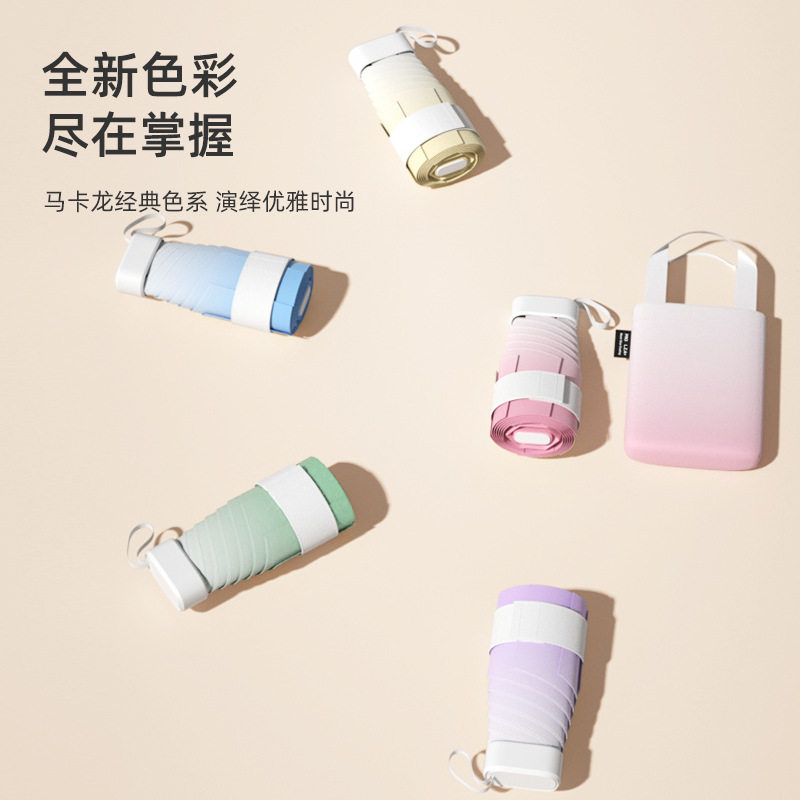 德国精工遮阳伞五折伞女士晴雨伞防晒防紫外线广告伞黑胶伞太阳伞