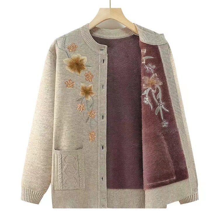 恒源祥简溪中老年人毛衣女奶奶秋装外套妈妈春秋老人保暖老太太衣,男装,羊绒开衫,淘宝优惠券,粉丝福利购,淘宝优惠卷