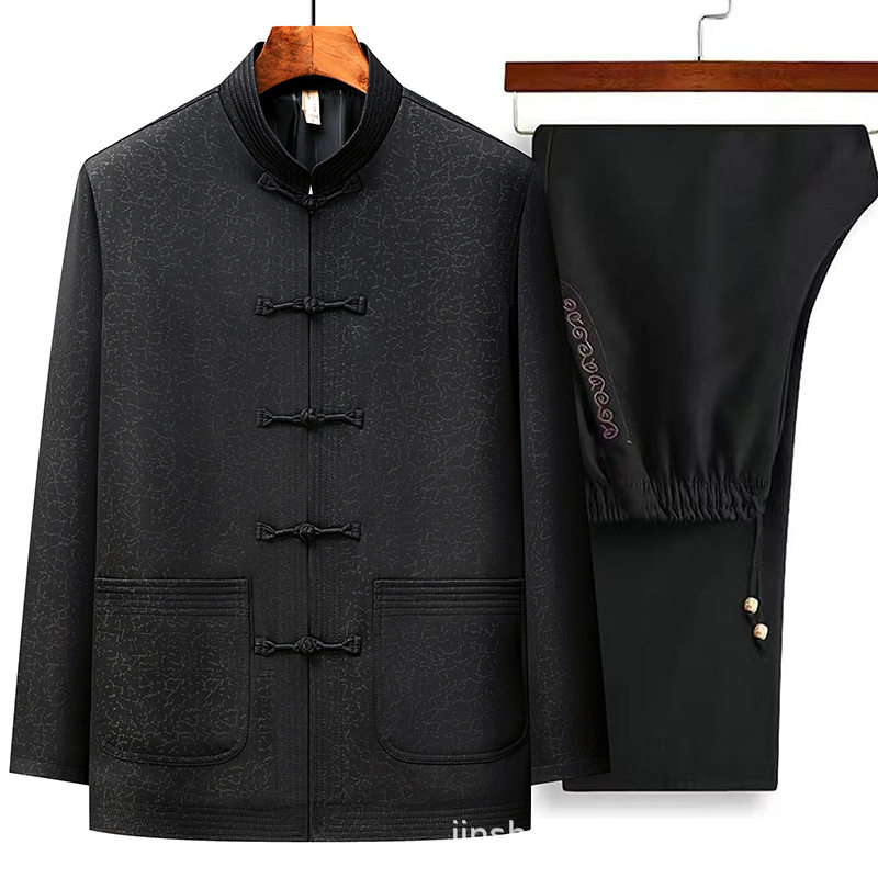 恒源祥唐装夹克外套男士长袖上衣中老年爸爸中式大码居士服汉服男,男装,唐装,淘宝优惠券,粉丝福利购,淘宝优惠卷