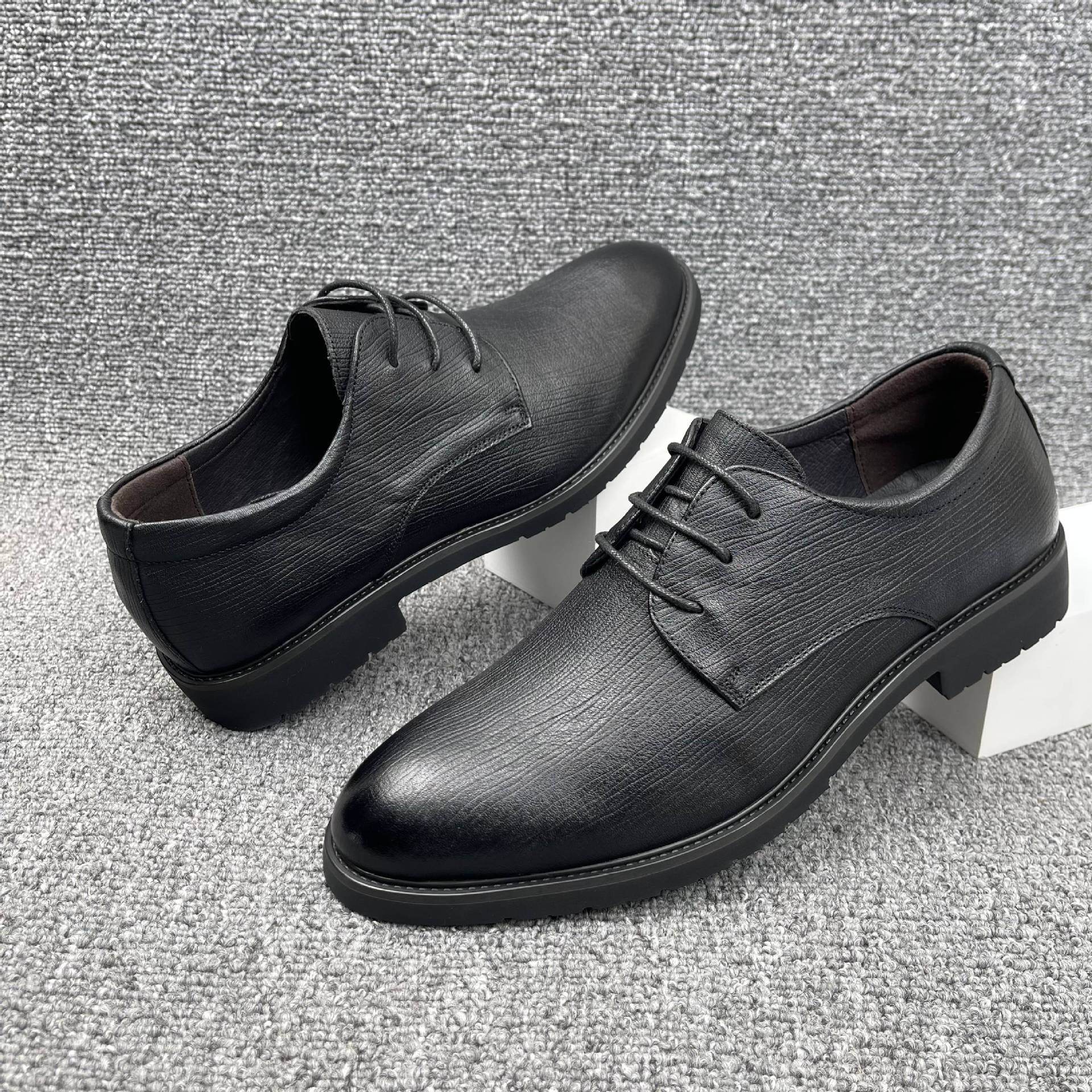 康奈秋季头层牛皮男士皮鞋真皮尖头商务正装男鞋休闲男款透气男鞋