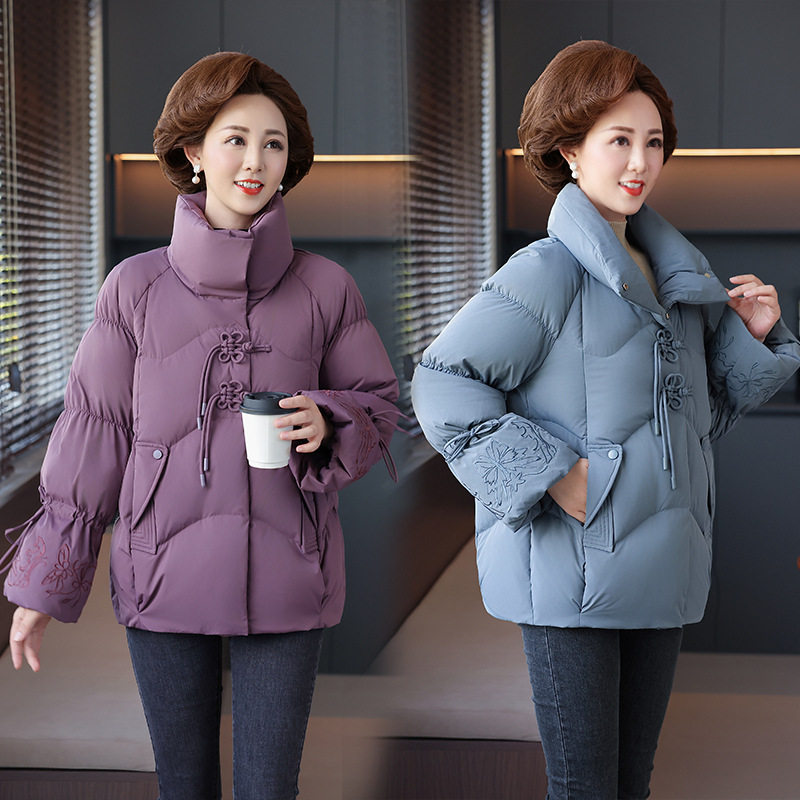 恒源祥妈妈白鸭绒羽绒服女短款冬季新款中老年人加厚洋气泡泡袖时,男装,羽绒服,淘宝优惠券,粉丝福利购,淘宝优惠卷