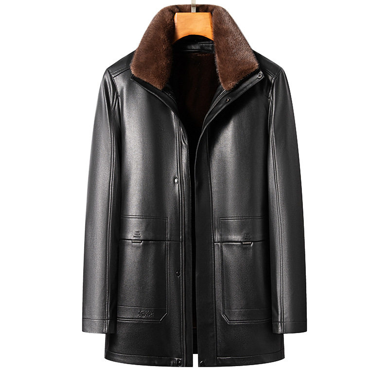 恒源祥冬装皮衣外套男士加绒加厚中老年男装可脱卸领保暖皮夹克上,男装,皮草,淘宝优惠券,粉丝福利购,淘宝优惠卷