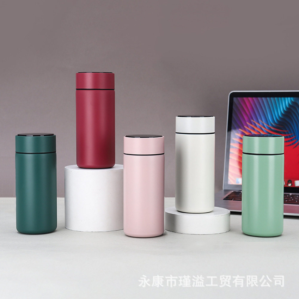 德国精工新款智能显温迷你保温杯316不锈钢直身杯高颜值便携学生