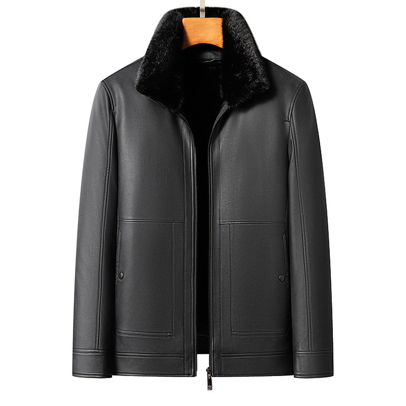 恒源祥中老年皮衣男加绒加厚冬装外套中年男士立领休闲皮夹克爸爸,男装,皮草,淘宝优惠券,粉丝福利购,淘宝优惠卷