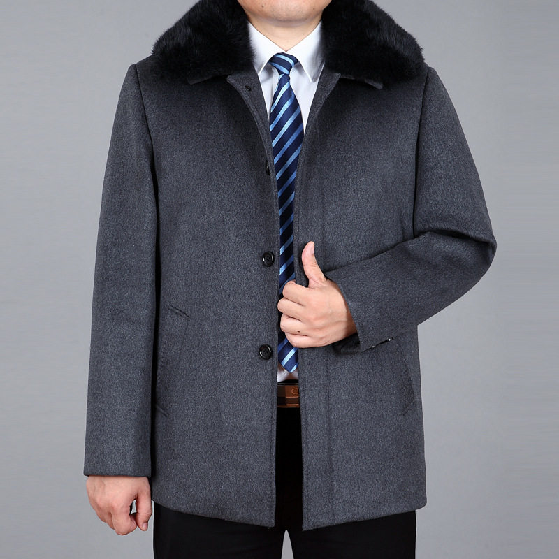 恒源祥秋冬季中老年男士毛领翻领夹克多色可选斜插口袋简约休闲纯,男装,皮草,淘宝优惠券,粉丝福利购,淘宝优惠卷