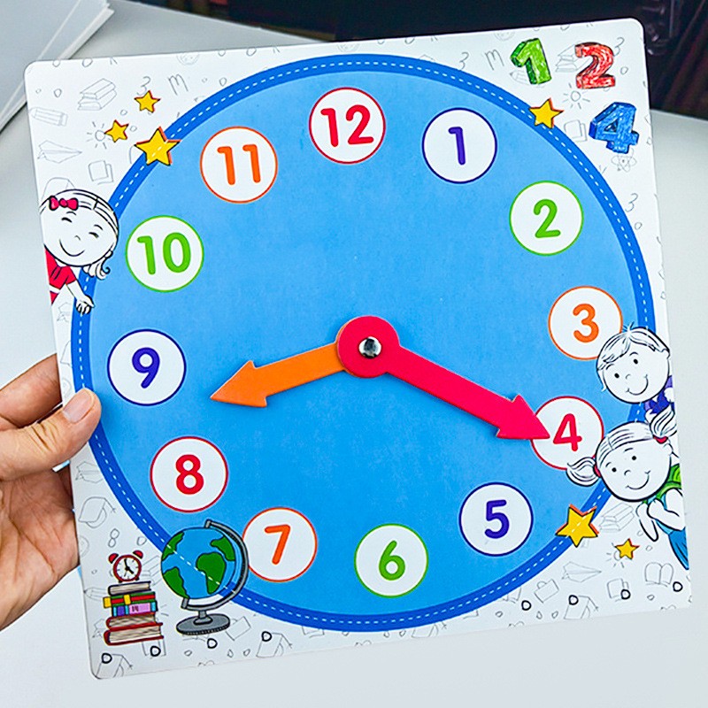 钟表模型儿童学习认识时间钟一二三年级小学老师教学时钟教具zj30