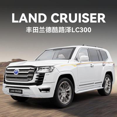 新款 1:18丰田兰德酷路泽LC300开门四轮避震转向声光合金仿真车模