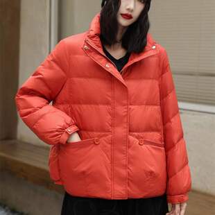 短款平湖羽绒棉服女款女韩版冬季外套白鸭绒服女式女装羽绒服鹅绒