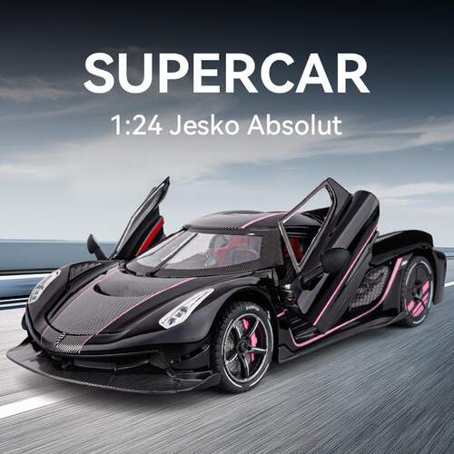 新款 1:24柯尼塞格Jesko Absolut合金车模型仿真跑车摆件儿童玩具