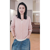 上衣2025衣长53 春新款 潇潇&肉肉女生bi备&真两件&防走光