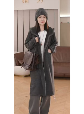 潇潇丨套洗衣袋羊毛档机洗丨轻盈不压身 长104 新款长款帽衫WS428