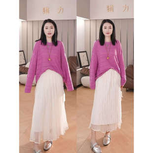 半身裙69017 新款 裙长86 潇潇&双面穿千层裙&不显胯