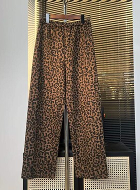 潇潇丨冬款小弯刀弹力豹纹裤丨建议搭黑色上衣丨长99 WK702