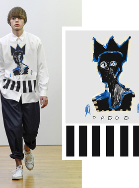 Y24 男装走秀大牌 定位面料印花图案 高清AI PS图片素材