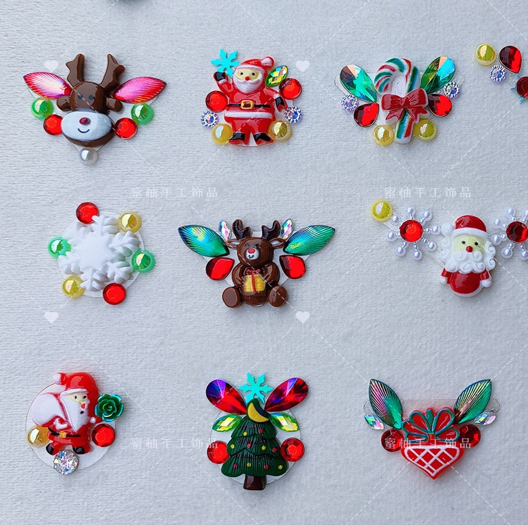 圣诞节儿童面部彩绘眉心贴舞台表演化妆贴纸立体玩具贴纸手工贴纸