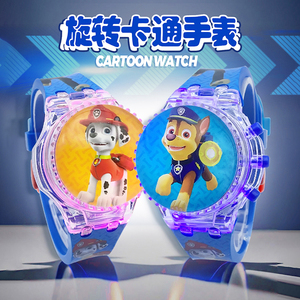 卡通儿童手表发光音乐旋转陀螺