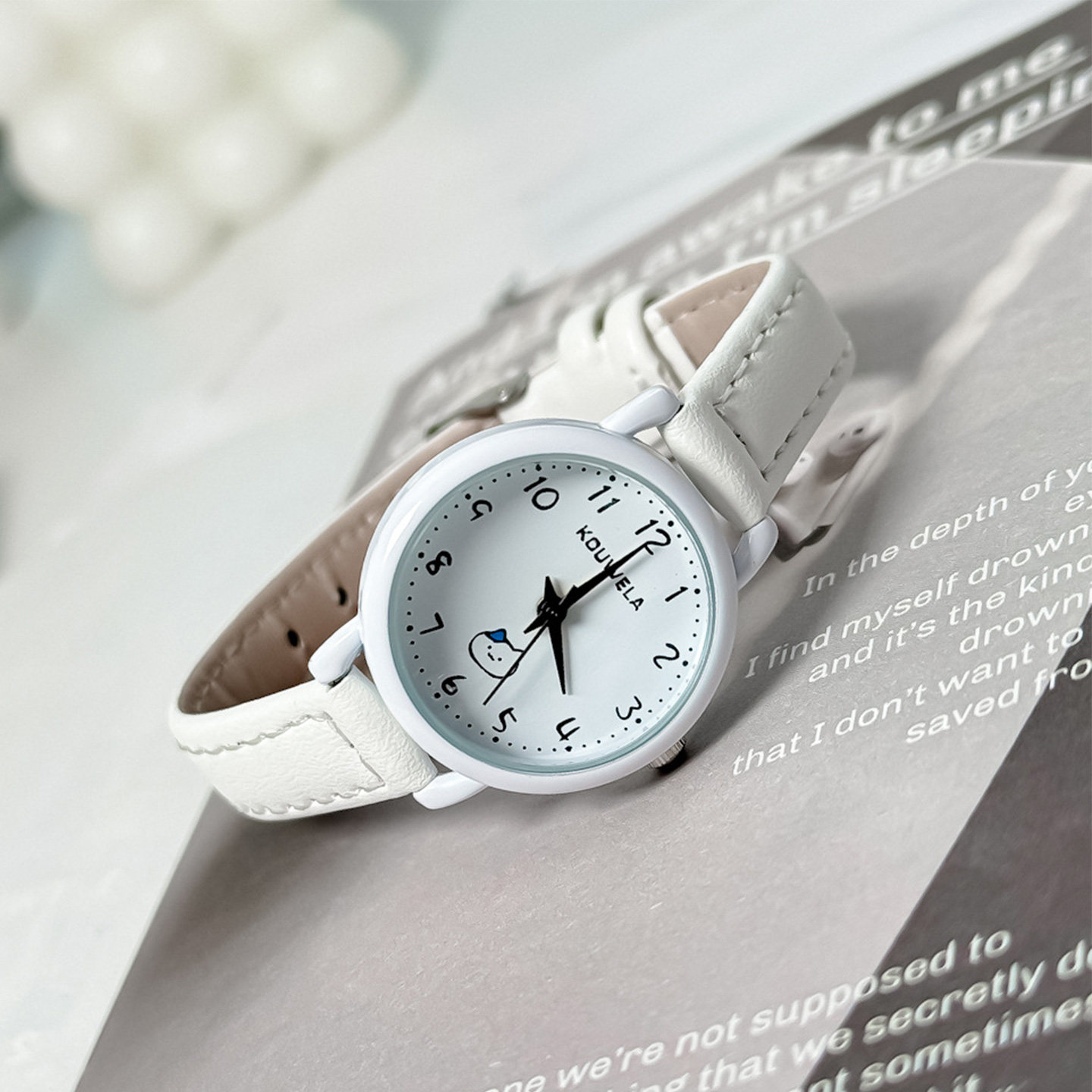 手表女款初中学生初高中专用只看时间多巴胺卡通儿童女孩小表盘