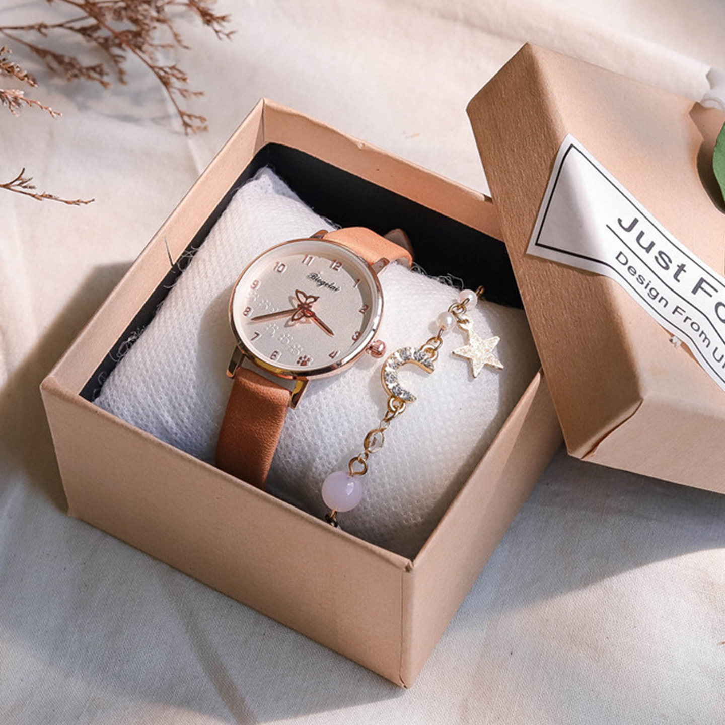 ins风少女心手表女款学生初高中高颜值2025年新款只看时间石英表