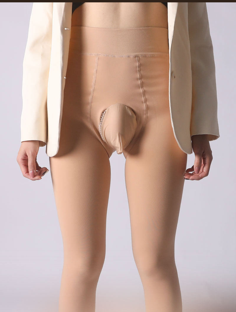 自然肌芭比裤男大码保暖裤秋冬季囊袋款肉色光腿神器免穿内裤连裤,女士内衣/男士内衣/家居服,连裤袜/打底袜,淘宝优惠券,粉丝福利购,淘宝优惠卷