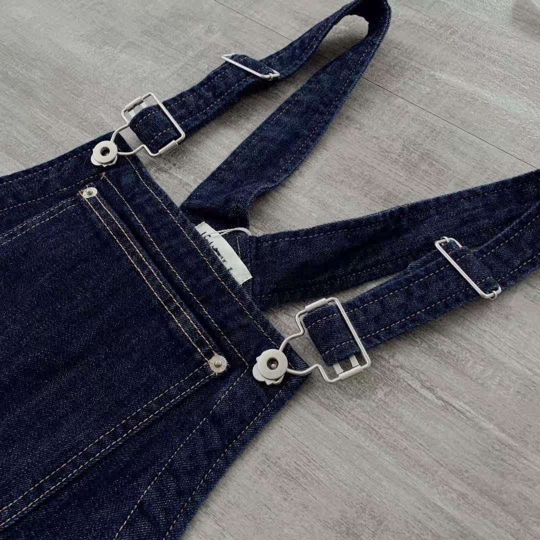 时髦放松 率性复古 古法靛蓝染色直筒牛仔背带长裤女 显瘦显腿长|ruв категории Женская одежда, джинсы - от Buy2taobao.com для оказания профессиональной услуги покупки агента Taobao