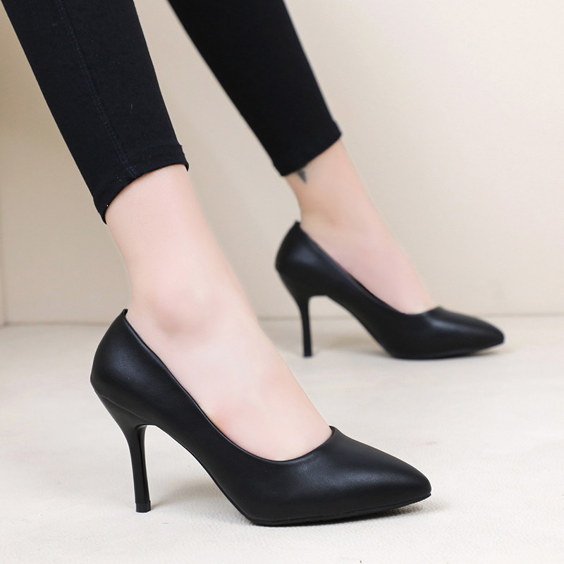 空乘高跟鞋2022春秋新款软皮百搭单鞋女细跟职业女鞋黑色工作皮鞋|msdalam kategori Kasut wanita, kasut rendah - dari Buy2taobao.com untuk memberikan perkhidmatan ejen Taobao profesional membeli