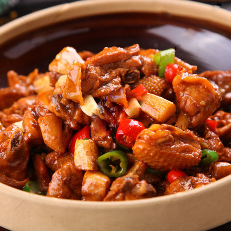土鸡现做香辣黄焖鸡 下单现做650g