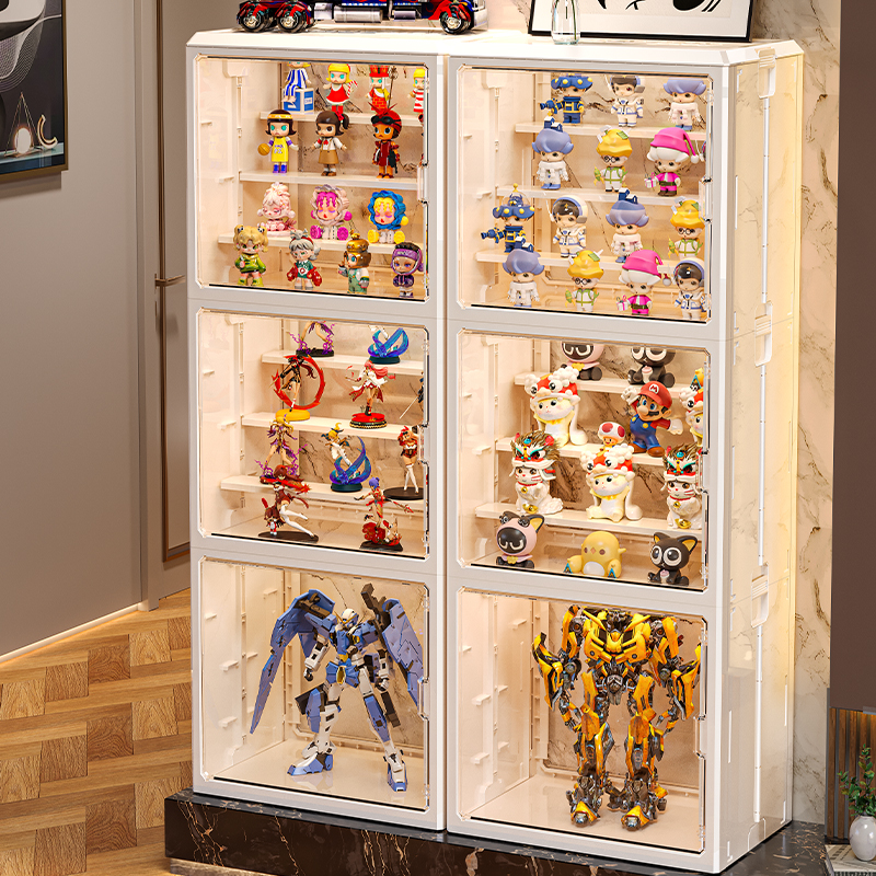盲盒收纳展示架容量超大亚克力乐高泡泡玛特展示盒防尘手办展示柜