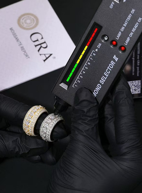 【ICEJAG】欧美S925纯银莫桑石戒指嘻哈男女同款hiphop指环配饰