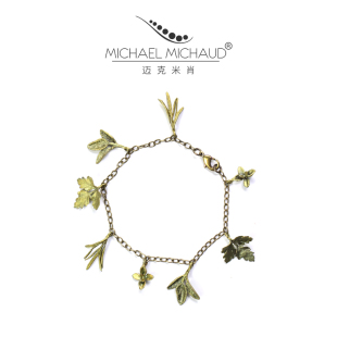 MichaelMichaud手工植物珠宝复古香草手链女小众设计ins网红手饰