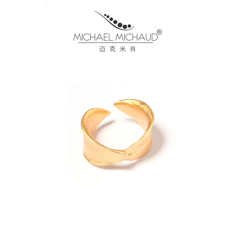 Michael Michaud山月桂戒指女指环开口镀金小众复古ins潮个性礼物