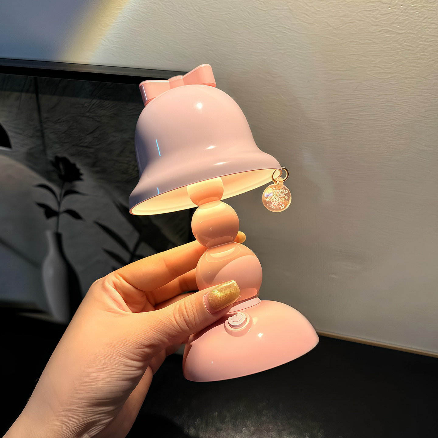 蝴蝶结小夜灯卧室睡眠台灯2025新婴儿喂奶护眼灯LED复古桌面摆件