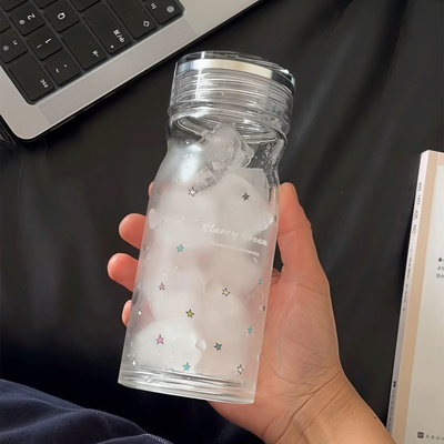 通透感拉满的星星泡茶玻璃杯来咯