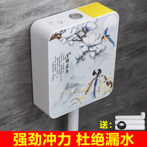 家用水箱卫生间蹲便器节能马桶水箱蹲坑抽水加厚挂墙式厕所冲水箱