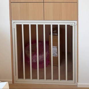 定制猫别墅栅栏门铁艺网格门拦宠物拦猫隔断隔板透气宠物店猫舍门