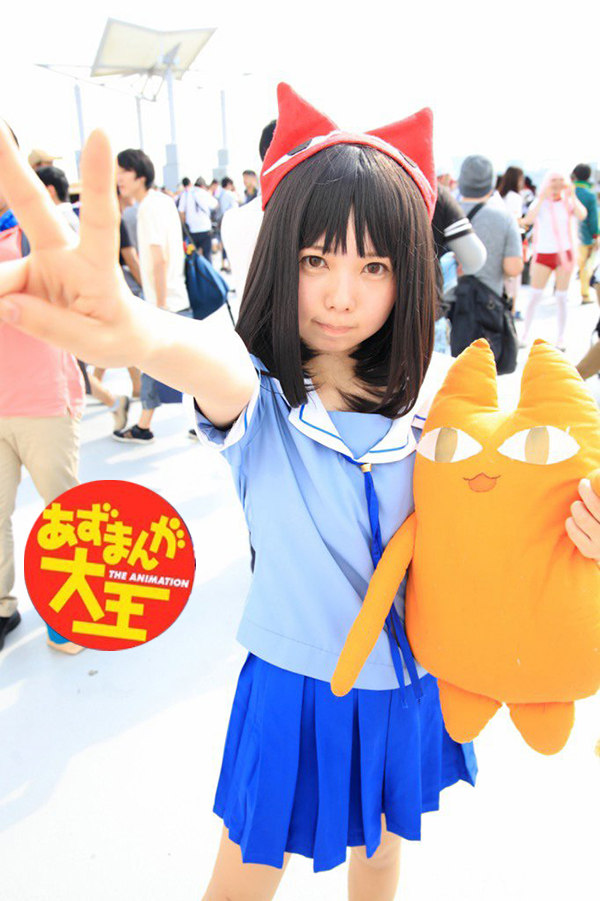 阿滋漫画大王女性夏装校服蓝色水手服JK服动漫Cosplay女装定做