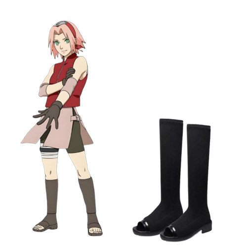 动漫火影忍者春野樱Cosplay鞋子