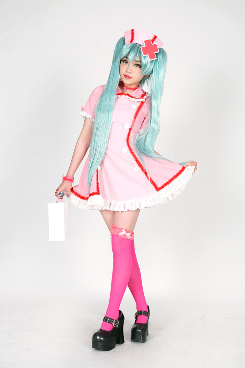 初音家族恋色病栋初音未来护士服动漫Cosplay女装现货/假发另购