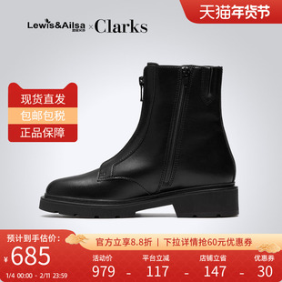 clarks女鞋2025秋冬新款时尚平底舒适百搭缓震时装靴Lauryl Zip