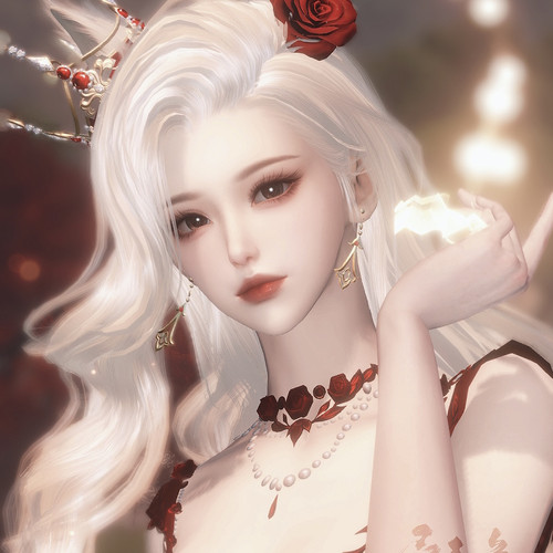 /朱颜/ 尽春负 逆水寒手游捏脸素问九灵神相龙吟女通用 温柔御姐