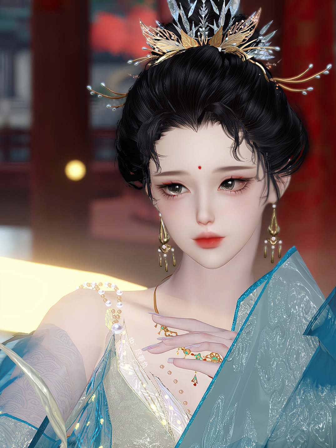 花容/逆水寒手游捏脸数据女 素问九灵神相血河碎梦通用 清秀可爱