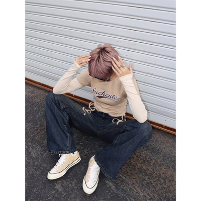 VanessaLab长袖假两件上衣t恤