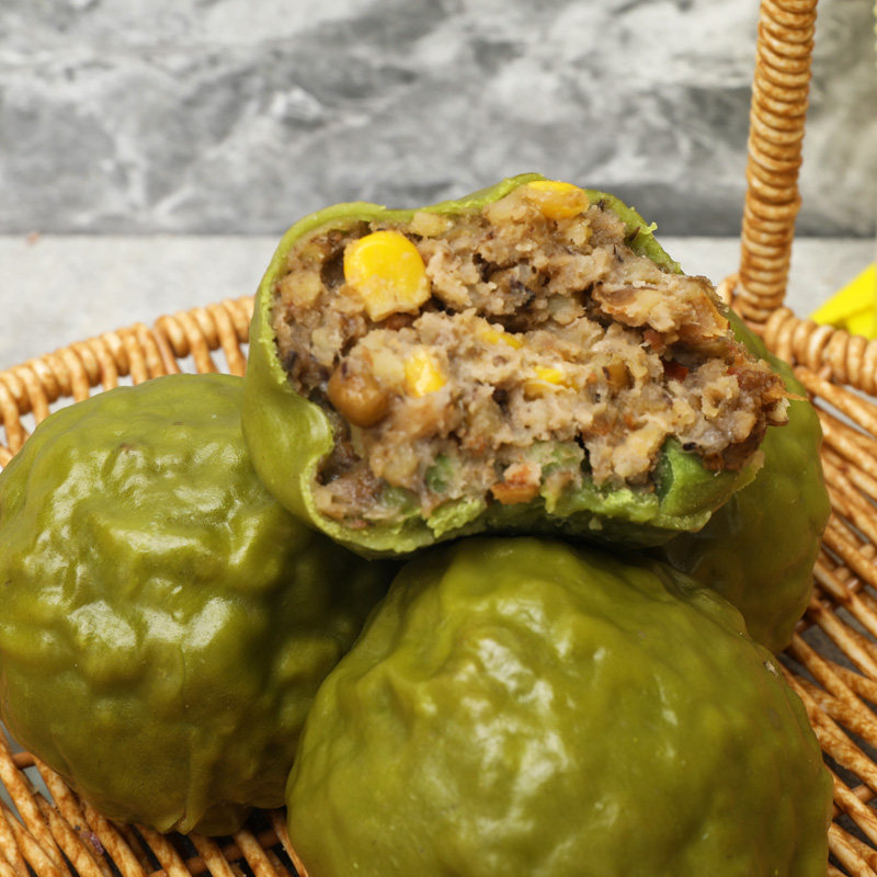 兴福状元绿玉粘豆包绿豆包红枣早晚餐速食饱腹主食五谷粗粮400g图片