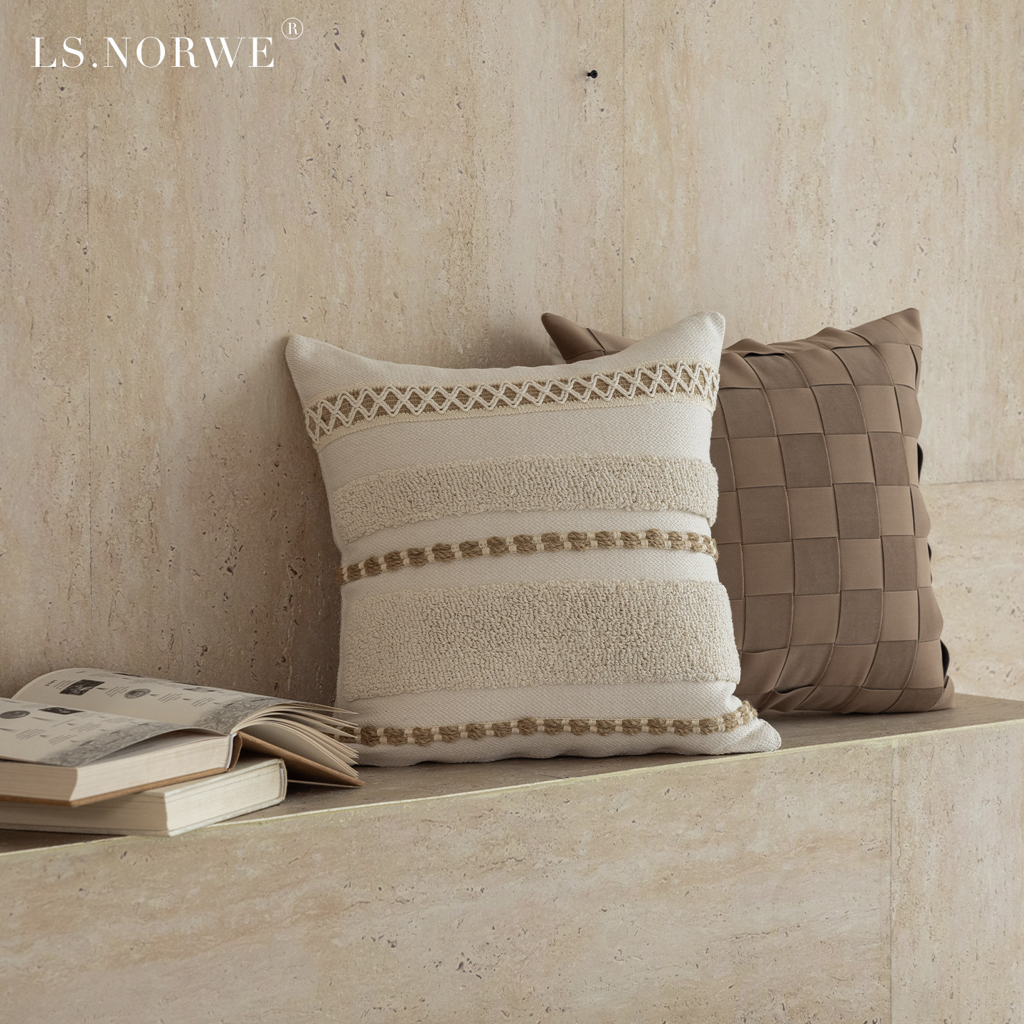 意式简约抱枕轻奢风抱枕套高级感样板间软装客厅沙发靠枕床头靠垫